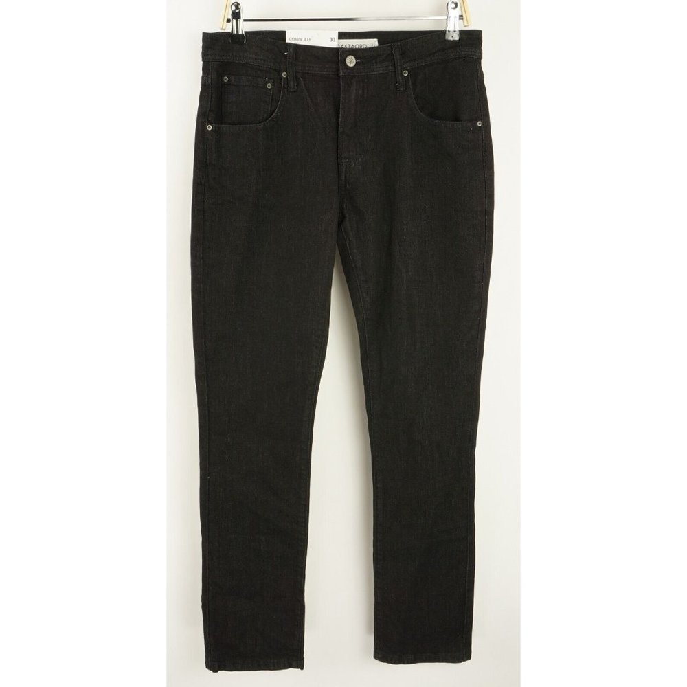 New Coastaoro Coasta Jean Men's 30 x 32 Slim Straight Black Stretch Denim Jeans